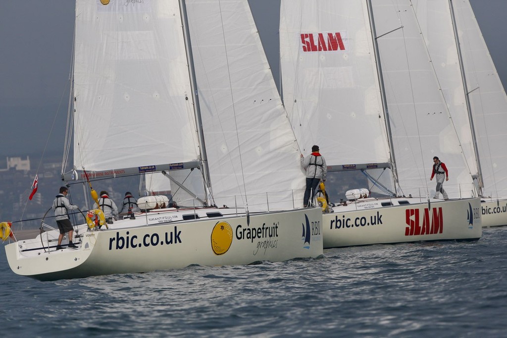 Light testing conditions in Weymouth Bay at the start of the RBIC © Paul Wyeth / www.pwpictures.com http://www.pwpictures.com